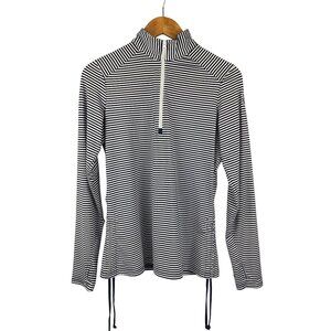 Straight Down Performance Womens Striped Long Sleeve Pullover Small Polyester &